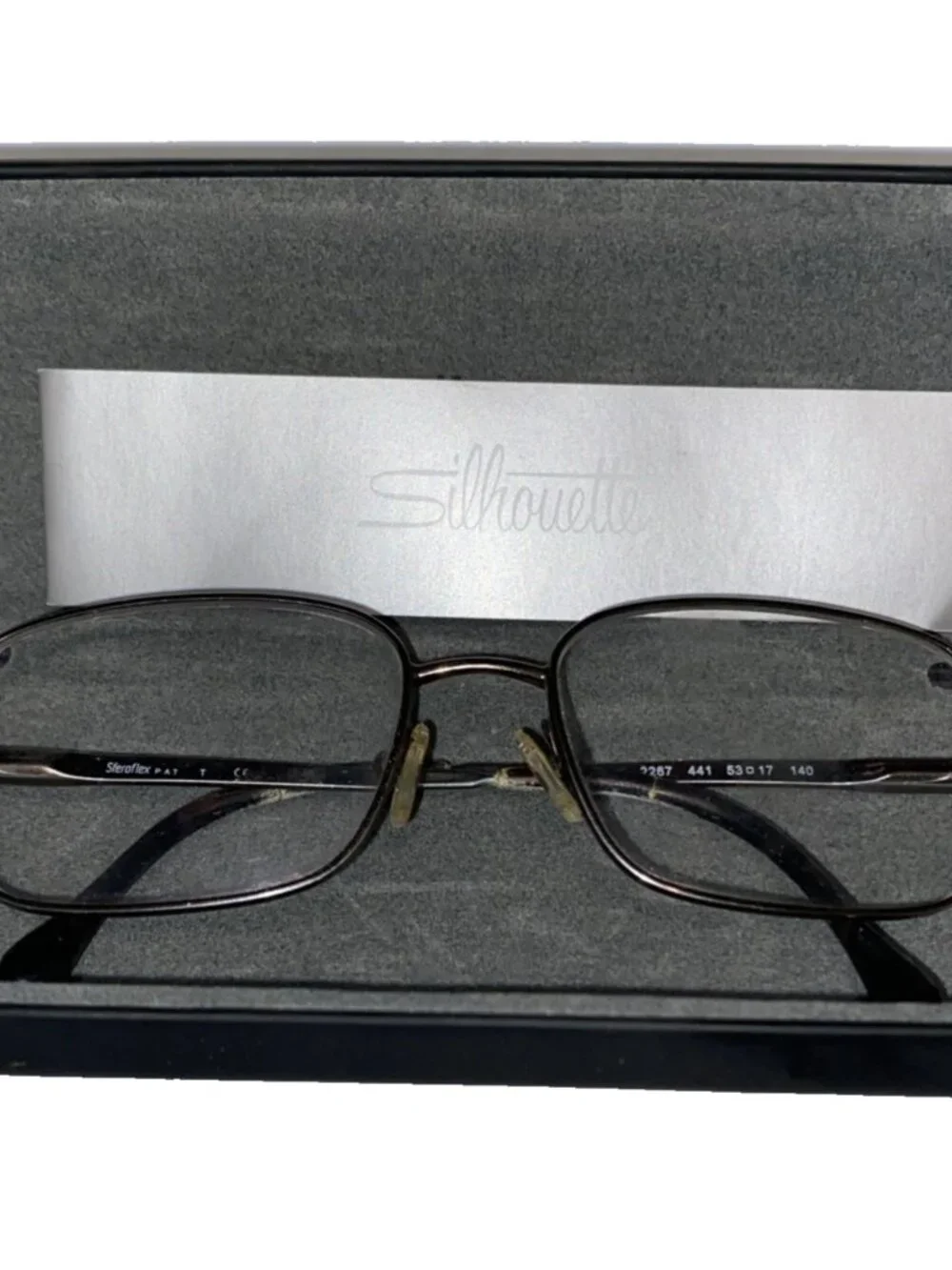 Silhouette Designer Glasses Frames w Case 2267 441 53-17 140 Silver Wire Rim